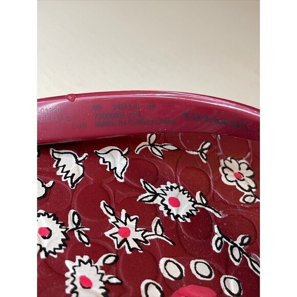 Coach Abigail Red Floral Flip Flops 7-8 - Picture 14 of 15